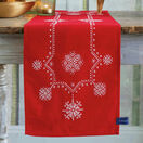 White Christmas Stars Embroidery Table Runner Kit additional 1
