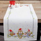 Christmas Owls Counted Cross Stitch Table Runner Kit additional 1