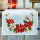 Christmas Flowers Cross Stitch Table Runner Kit additional 1