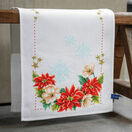 Christmas Flowers Cross Stitch Table Runner Kit additional 2