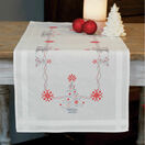 Christmas Trees On White Embroidery Table Runner Kit additional 1