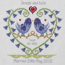 Bluebell Heart Wedding Sampler Cross Stitch Kit additional 2