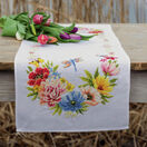 Colourful Flowers Counted Cross Stitch Table Runner Kit additional 1