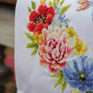 Colourful Flowers Counted Cross Stitch Table Runner Kit additional 2