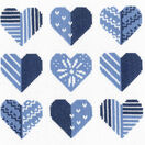 Blue Hearts Cross Stitch Kit additional 1