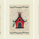 Bird House Cross Stitch Christmas Card Kits (Set of 3) additional 1