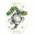 Swing Into Xmas Cross Stitch Christmas Card Kit additional 2