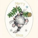 Swing Into Xmas Cross Stitch Christmas Card Kit additional 1