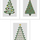 Festive Trees Cross Stitch Christmas Card Kits - Set of 3 additional 1