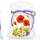Summer Flowers Set Of 3 Pot-Pourri Bag Cross Stitch Kits additional 1