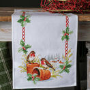 Robins On Flower Pots Table Runner Cross Stitch Kit additional 1