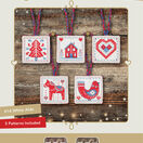 Red & Blue Nordic Christmas Decorations Cross Stitch Kit additional 2