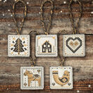 Black & Gold Nordic Christmas Decorations Cross Stitch Kit additional 1