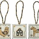 Black & Gold Nordic Christmas Decorations Cross Stitch Kit additional 2