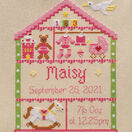 Little Girl Nursery Cross Stitch Birth Sampler Kit additional 2