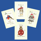 Set Of 4 Wrendale Designs Christmas Card Cross Stitch Kits Set 1 additional 1