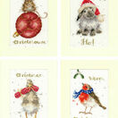 Set Of 4 Wrendale Designs Christmas Card Cross Stitch Kits Set 1 additional 2