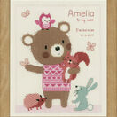 Cute Animal Friends Birth Sampler Cross Stitch Kit additional 3