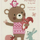 Cute Animal Friends Birth Sampler Cross Stitch Kit additional 1