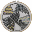Blackwork Geometric Triangles (Hoop Not Included) additional 1