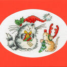 Secret Santa Cross Stitch Christmas Card Kit additional 1