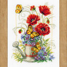 Watering Can Flowers Cross Stitch Kit additional 2