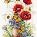 Watering Can Flowers Cross Stitch Kit additional 1
