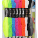 Neon Anchor Thread Assortment Pack 8 Skeins & Free Chart additional 1