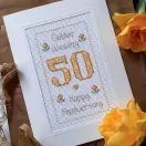 50 Golden Wedding Anniversary Card Cross Stitch Kit additional 1