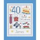 Male Sampler Birthday Card Cross Stitch Kit additional 2