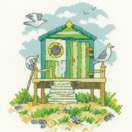 Green Beach Hut cross stitch kit additional 1
