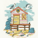 Pink Beach Hut cross stitch kit additional 1