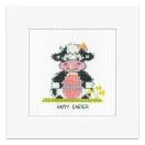 Milkshake the Cow Easter Card Cross Stitch Kit additional 1
