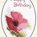 Poppy Greetings Card Cross Stitch Kit additional 2