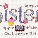 Sister Birthday Cross Stitch Kit additional 1