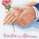 Holding Hands Rose Wedding Sampler Cross Stitch Kit additional 1