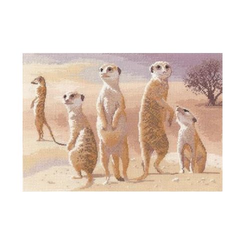Meerkats Cross Stitch Kit (Power &amp; Grace)