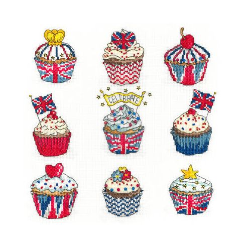 Celebration Cup Cakes Cross Stitch Kit