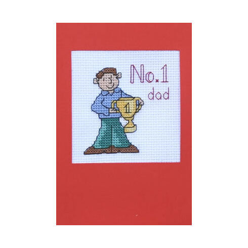 No. 1 Dad Cross Stitch Card Kit