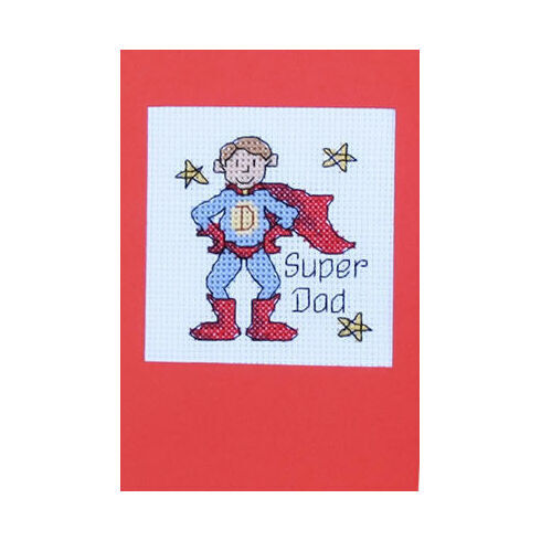 Super Dad Cross Stitch Card Kit