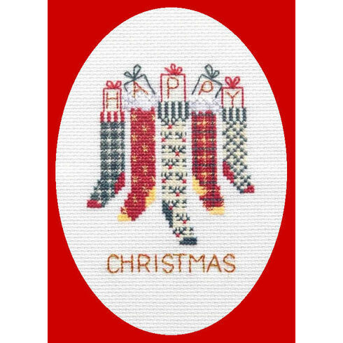 Christmas Stockings Card Cross Stitch Kit