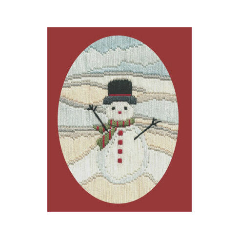 Frosty Snowman Long Stitch Christmas Card Kit