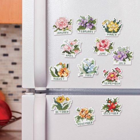 A Year Of Magnets Cross Stitch Kit (Set of 12)