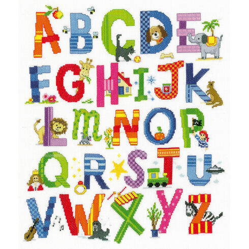 Children's Alphabet Sampler Cross Stitch Kit