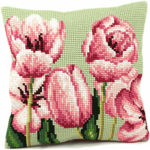 Tulip Left Cushion Panel Cross Stitch Kit