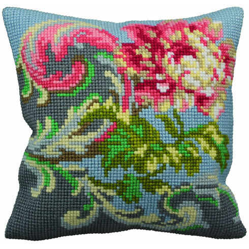 Antique Rose Right Cushion Panel Cross Stitch Kit