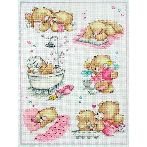 A Day In The Life Of Forever Friends Cross Stitch Kit