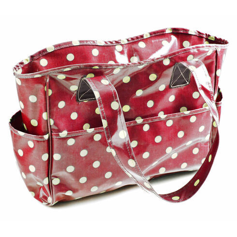 Cherry Red Spot Vinyl Crafters Bag