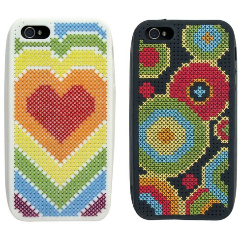 iPhone 5 Phone Cases Bright Cross Stitch Kit (includes 2 cases)