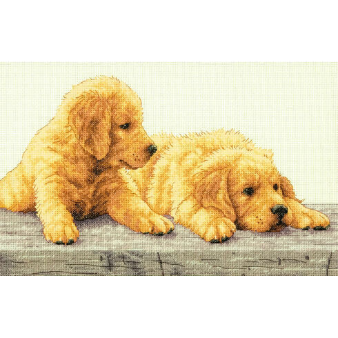 Golden Retriever Puppies Cross Stitch Kit